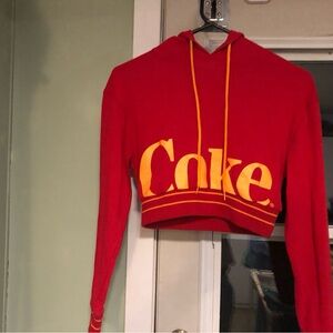Coca Cola Red and Yellow Women's Hoodie